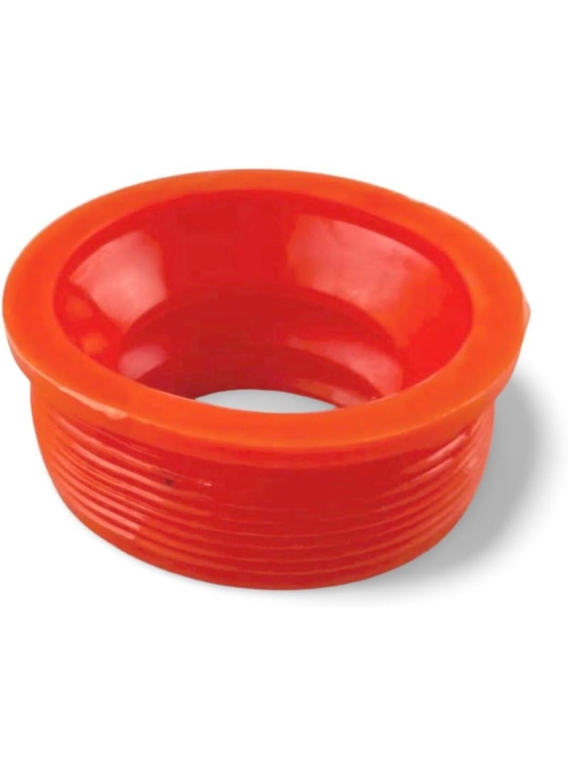 Orange Plastic Pipe Adapter Ring, Grooved Design, 35mm x 45mm, Washing Machine Drain and Sink - Image 2